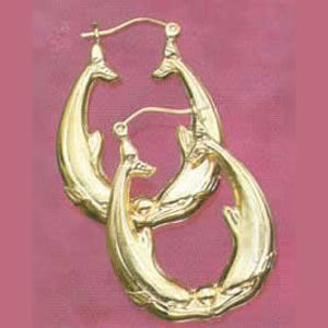 Puffed Dolphin Earrings - X2401