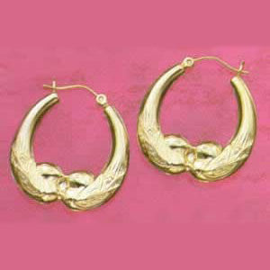 Puffed Kissing Doves Earrings - X2402