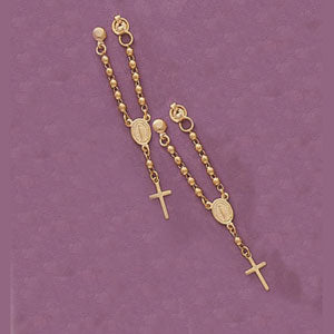 Dangling Religious Post Earrings - X2107