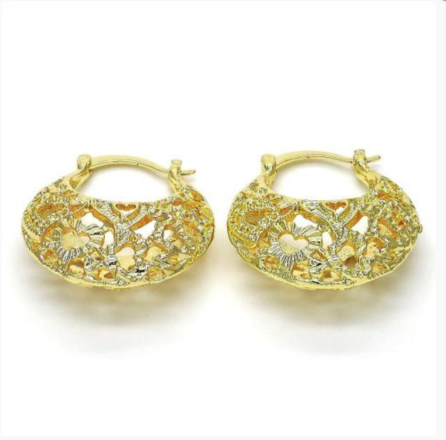 Filigree Style Hoop Earrings - X2457