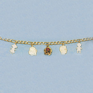 10" Dangling Charms Anklet - X6011