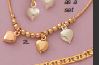 18" Tri-color Hearts Necklace - X6259