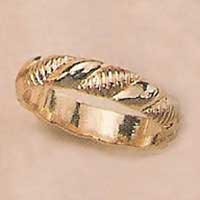 Etched "Stripes" Band Ring - XN003