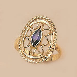 Marquise Amethyst Vintage Ring - XR065