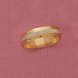Two-Tone Etched Band Ring - XR557