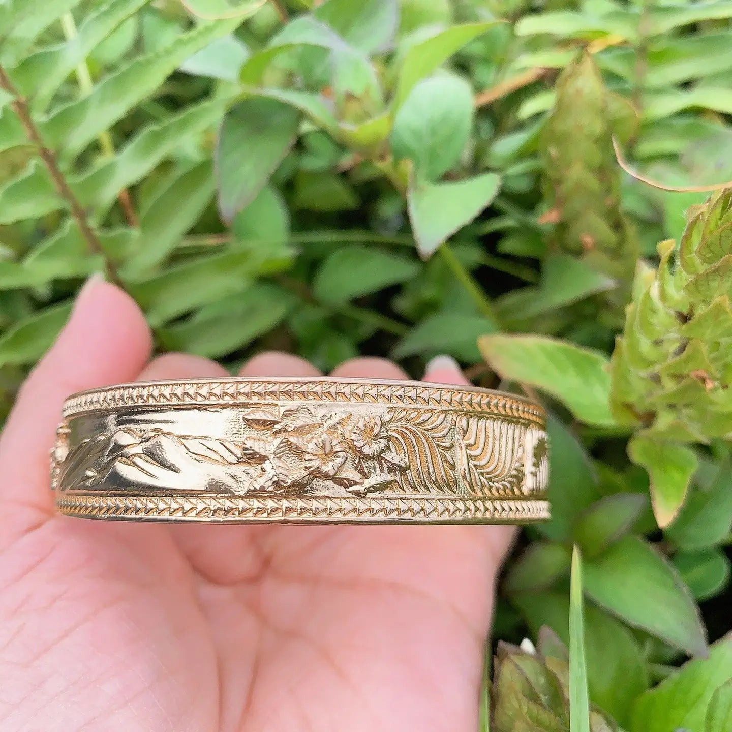 15mm Leaf/Mountain 3D Bangle - XB443