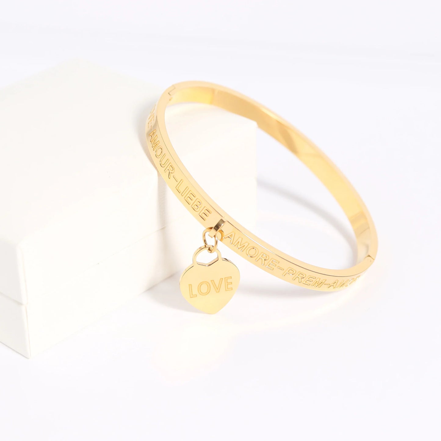 "LOVE" Open & Close Bangle - XB434