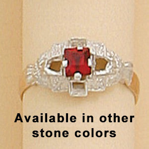 Austrian Crystal Square Two-Tone Ring - XR011