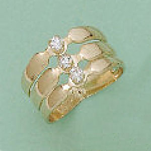 Tri-Stone CZ Ring - XR387