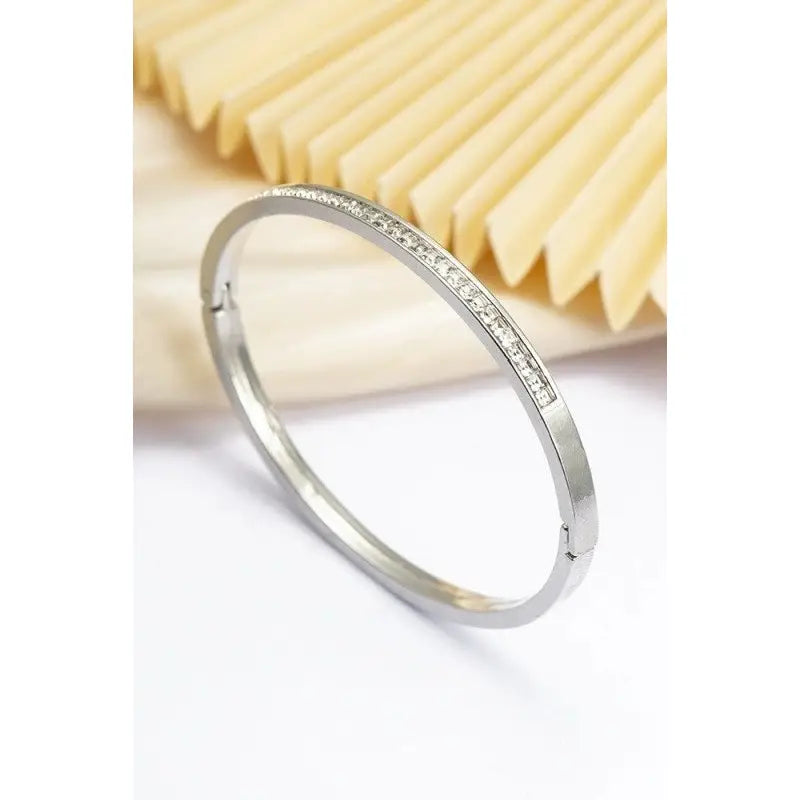 6mm CZ Eternity Open & Close Bangle - XB449