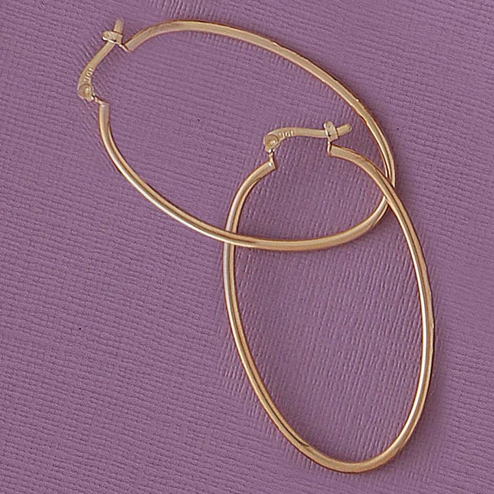 Oval 60mm Hoop Earrings - X2422