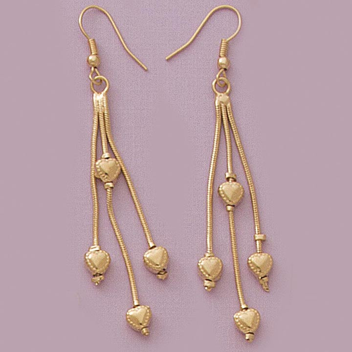Four Heart Dangle Earrings - X2389