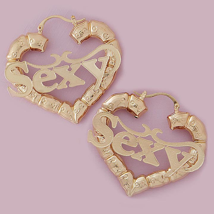 SEXY Heart Bamboo Earrings - X2442