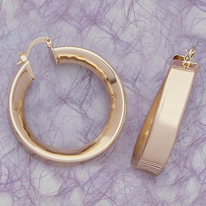 Polished 40mm Hoop Earrings - X2431