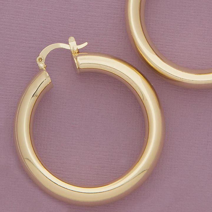 Polished 45mm Hoop Earrings - X2433