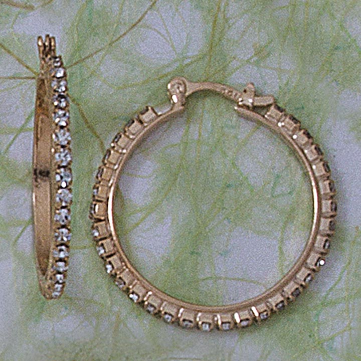 CZ 30mm Hoop Earrings - X2230