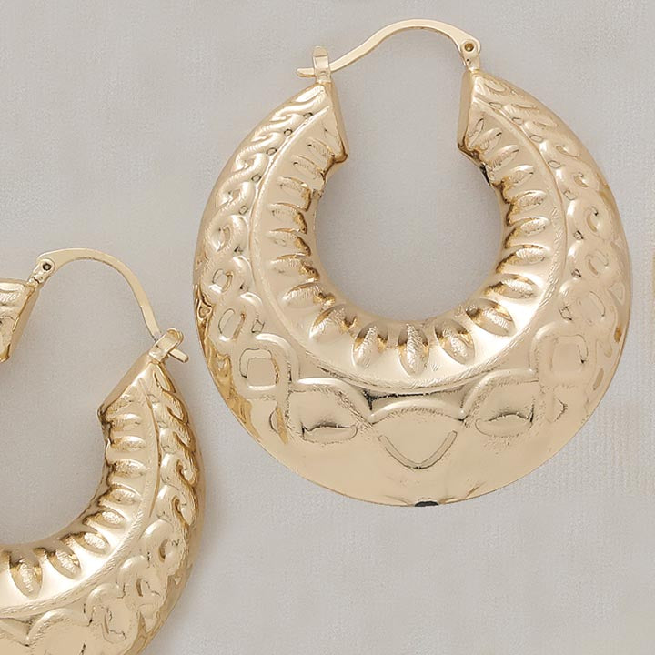 50mm Puffed Hoop Earrings - X2474