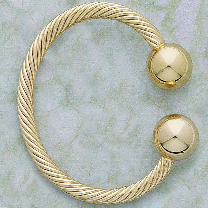 17mm Double Ball Twist Bangle - XB427