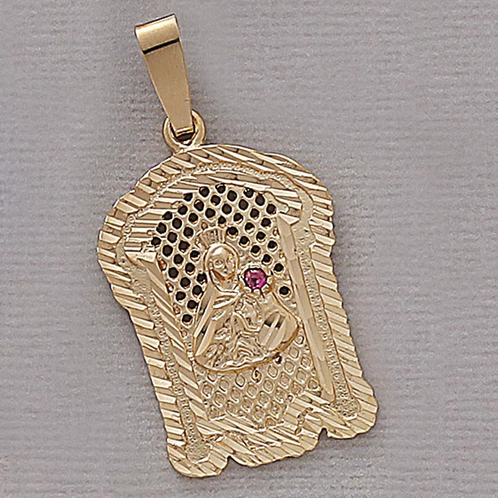 30mm Ruby Religious Pendant - X5651