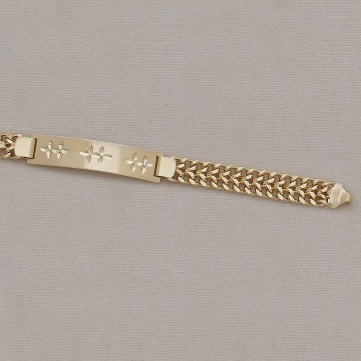 10mm Diamond-Cut Plate 8.5" Bracelet - X4383