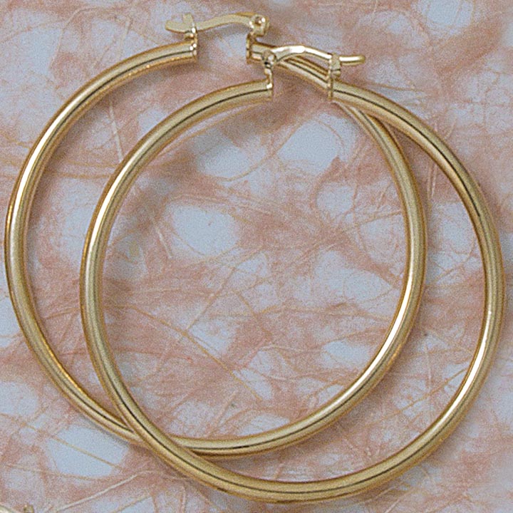 55mm Tubular Hoop Earrings - X1317