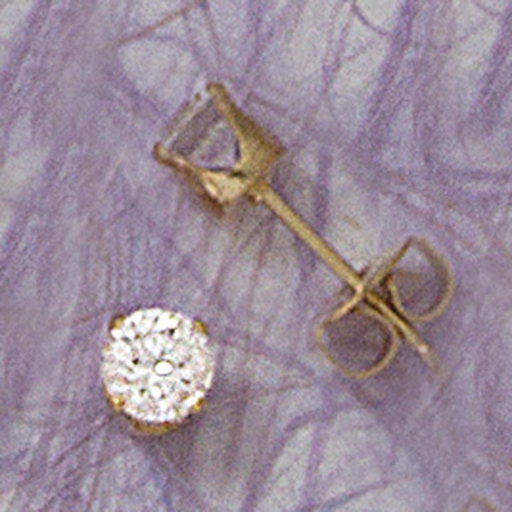 5mm Round CZ Post Earrings - X1116