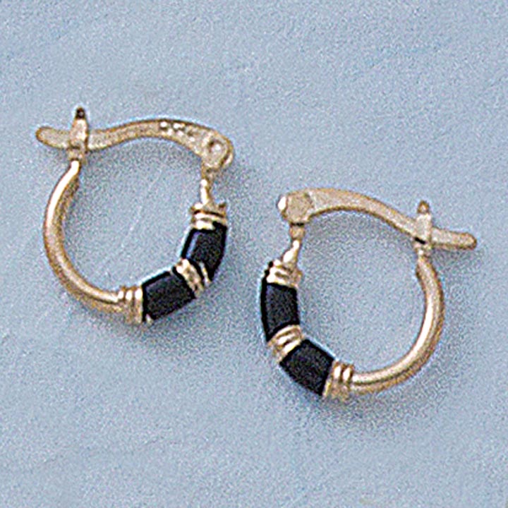 13mm WHITE Enamel Hoop Earrings - X2330