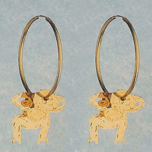 Dangling 3D Monkey Earrings - X1229