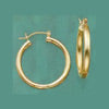 45mm Half Round Plain Hoop Earrings - X1301