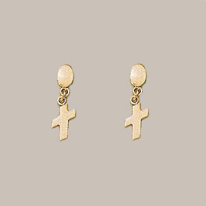 Petite Cross Dangling Earrings - X1325