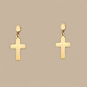 Dangling Cross Post Earrings - X1326