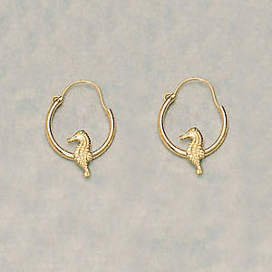 Seahorse Hoop Earrings - X1367