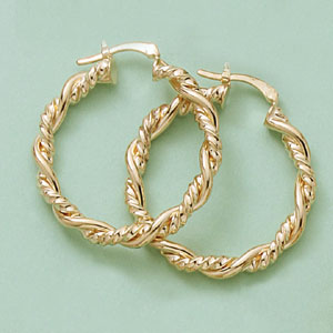 45mm Twist Hoop Earrings - X1881