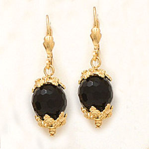 Dangling Faux Good Luck "Azabache" Earrings - X1904
