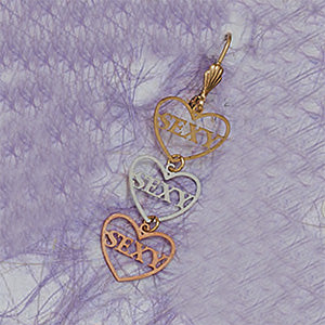 Tri-color "SEXY" Dangling Earrings - X2295