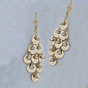 Crystal Dangling French-back Earrings - X2322