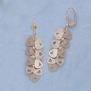Dangling Hearts French-back Earrings - X2341