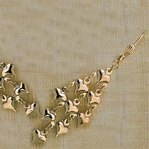 Cascading Puffed Hearts Dangling Earrings - X2362