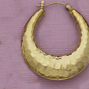 40mm Hammered Puff Earrings - X2404