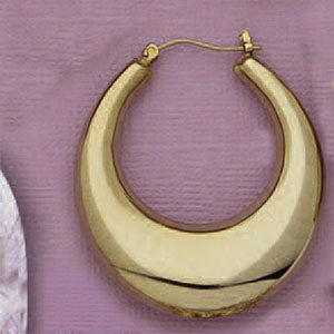 40mm High Shine Puffed Earrings - X2403