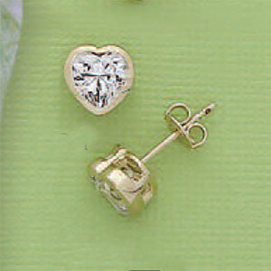 Pave Heart Post Earrings - X2411