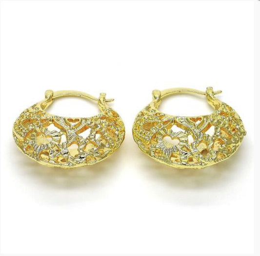 Filigree Style Hoop Earrings - X2457