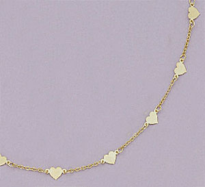 10" Hearts Bracelet/Anklet - X4219