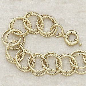 8" Diamond-cut Double Link Bracelet - X4384