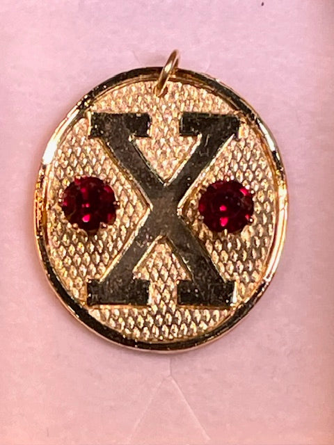 25mm "Power" Red Austrian Crystal Pendant - X5253