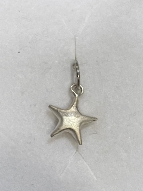 SS Puffed Stasr Pendant - X5456