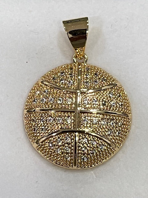 30mm Pave Basketball Pendant - X5604