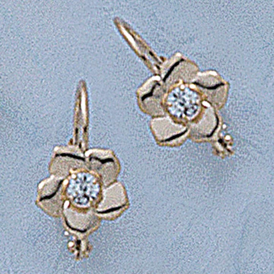 CZ Flower French-Back Earrings - X2331