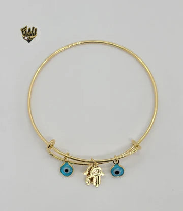 Adjustable Dangling "Evil Eye" Bangle - XB464