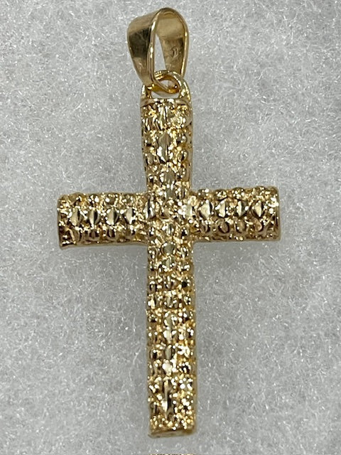 35mm Diamond Cut Cross Pendant - X5770